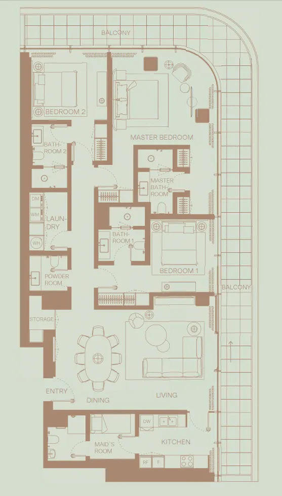 3 bedroom layout