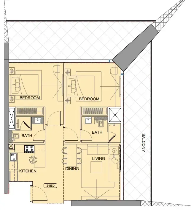 2 bedroom layout