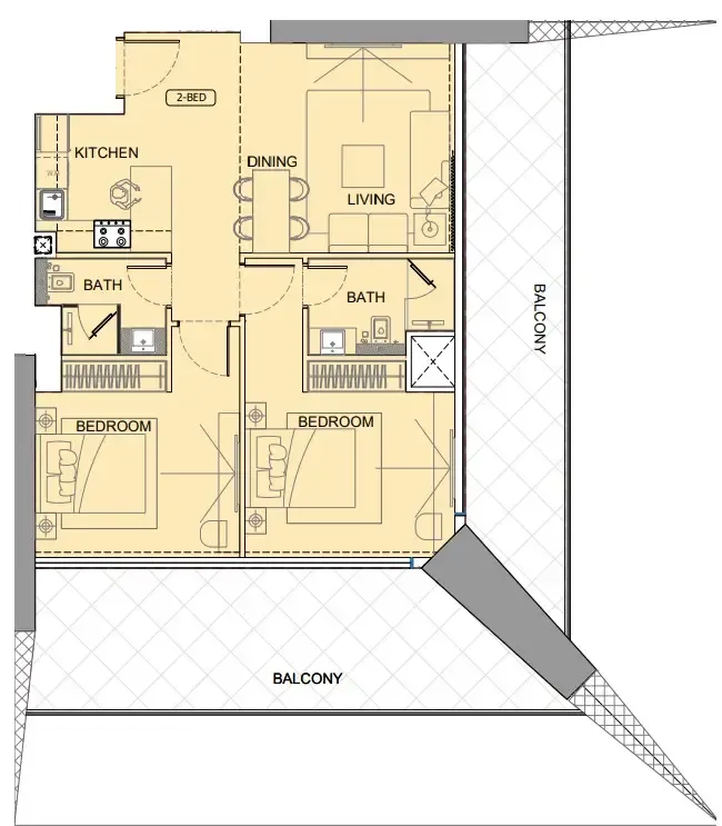 2 bedroom layout