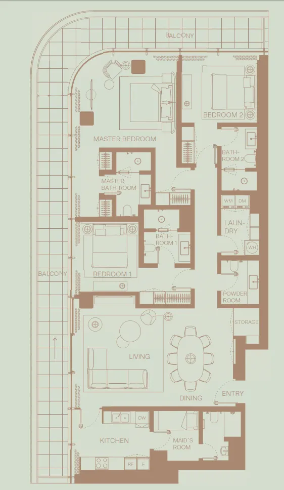 3 bedroom layout