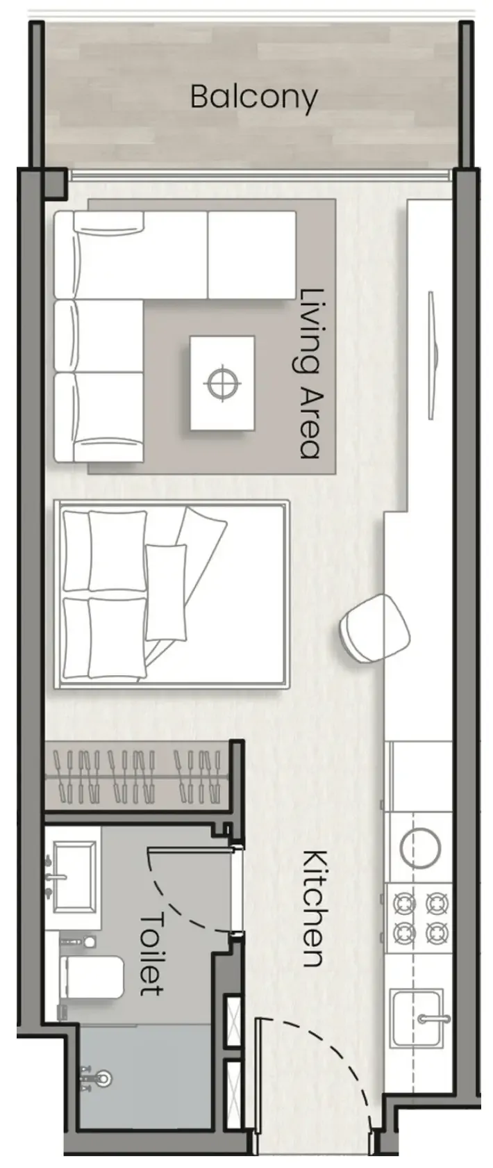 0 bedroom layout