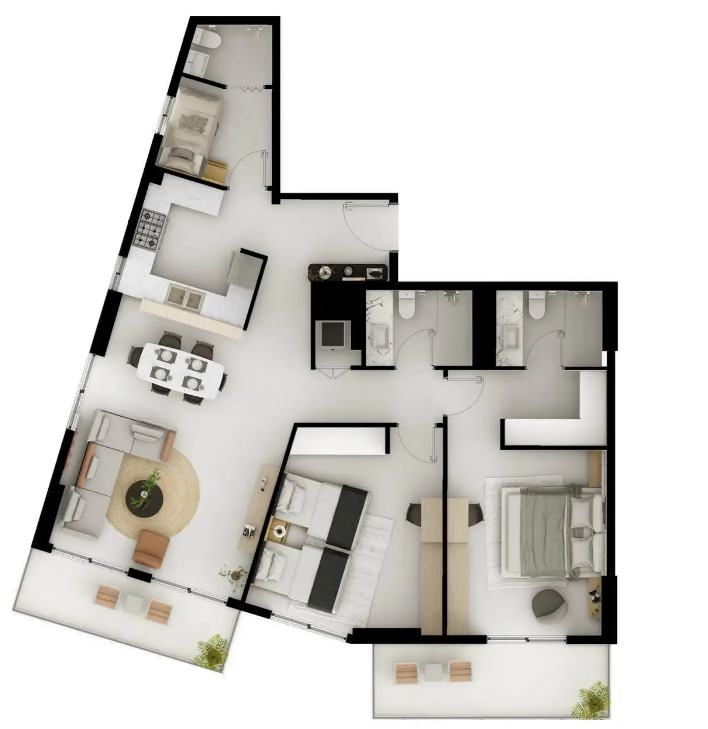 2 bedroom layout