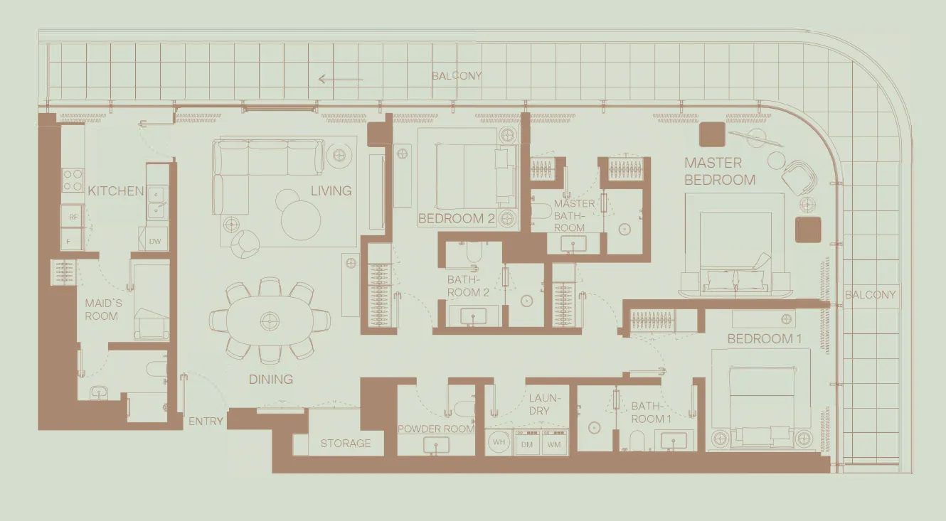 3 bedroom layout