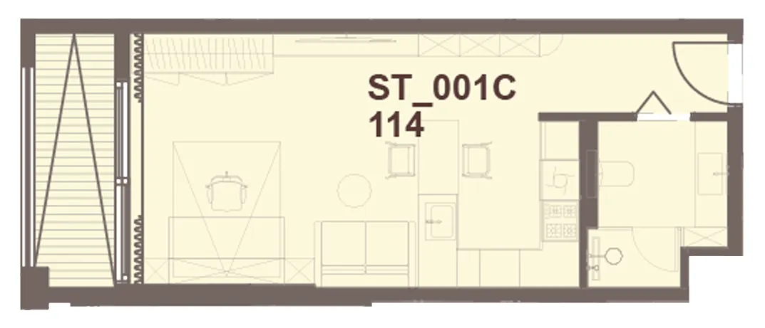 0 bedroom layout