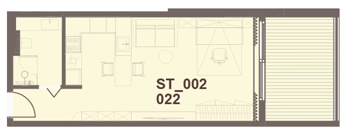 0 bedroom layout