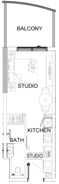 0 bedroom layout