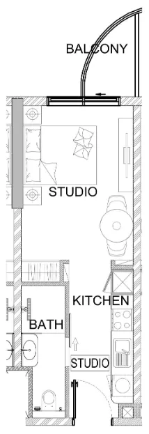 0 bedroom layout