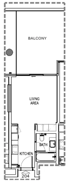 0 bedroom layout