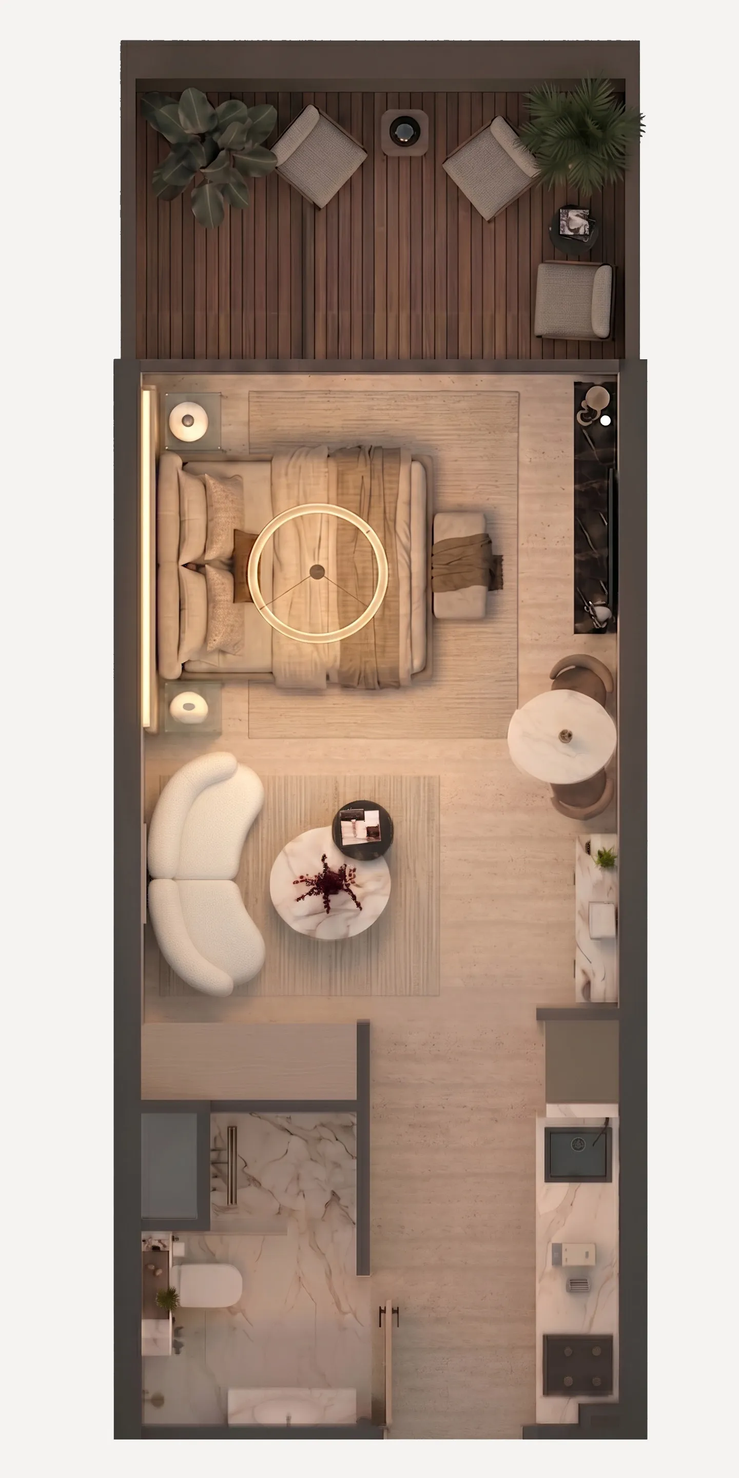 0 bedroom layout
