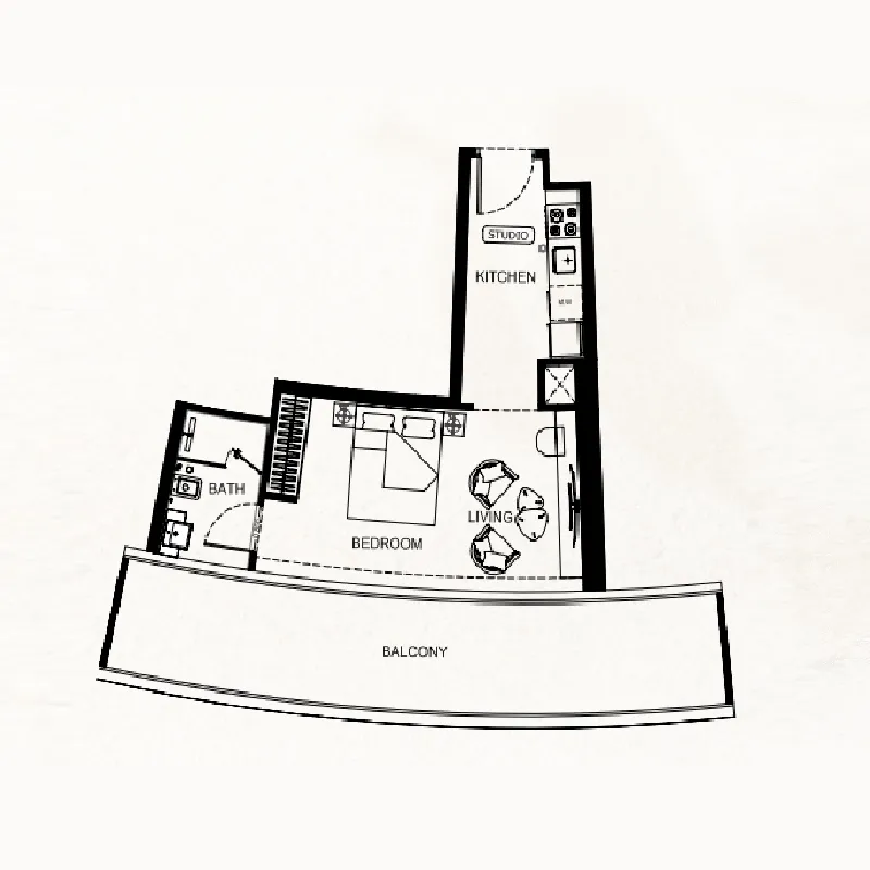 0 bedroom layout