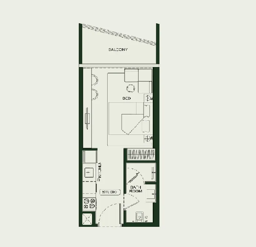 0 bedroom layout