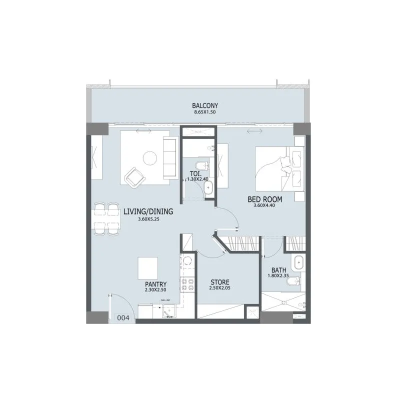 1 bedroom layout