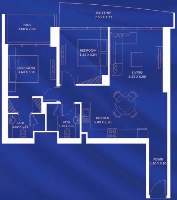 2 bedroom layout