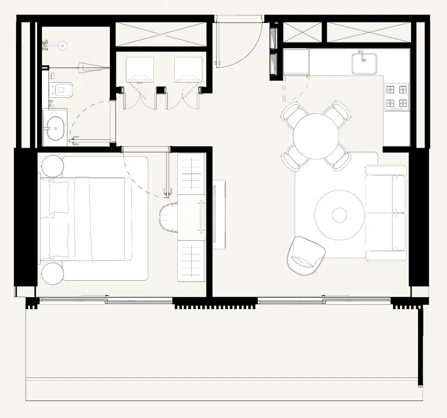 1 bedroom layout