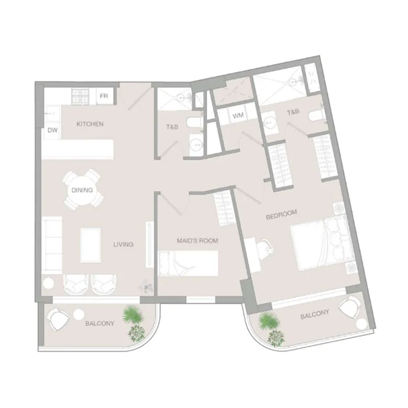 2 bedroom layout