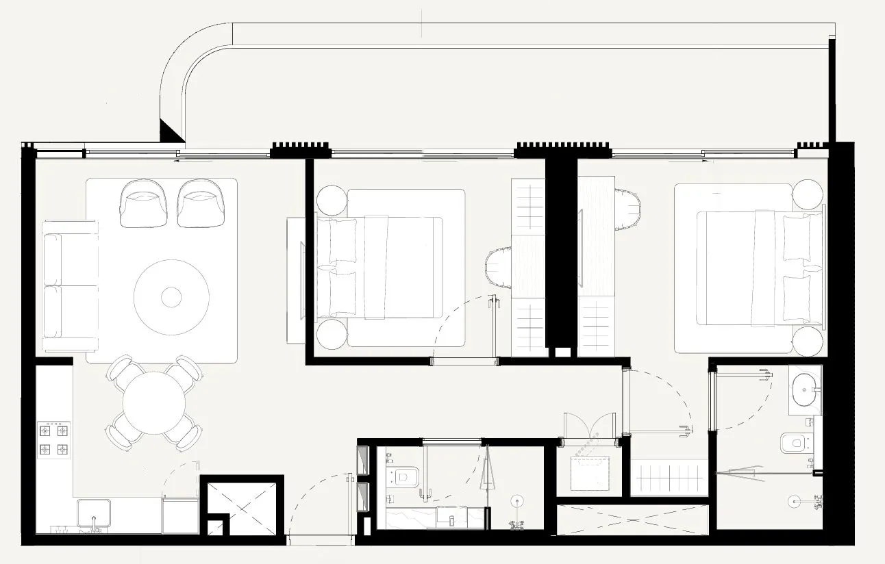 2 bedroom layout