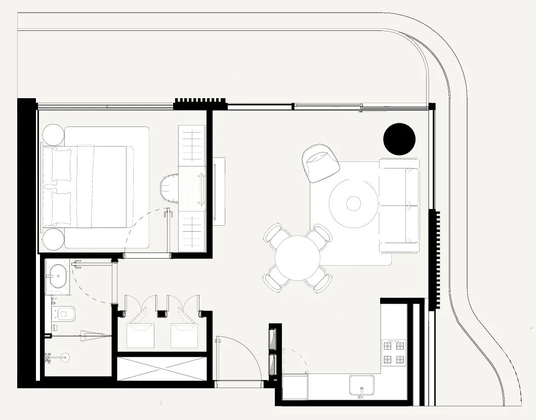 1 bedroom layout