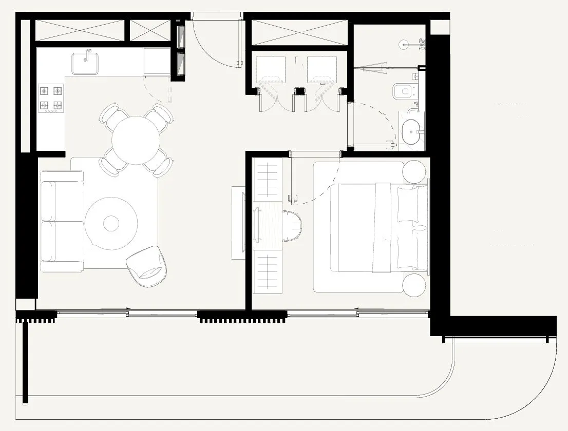 1 bedroom layout
