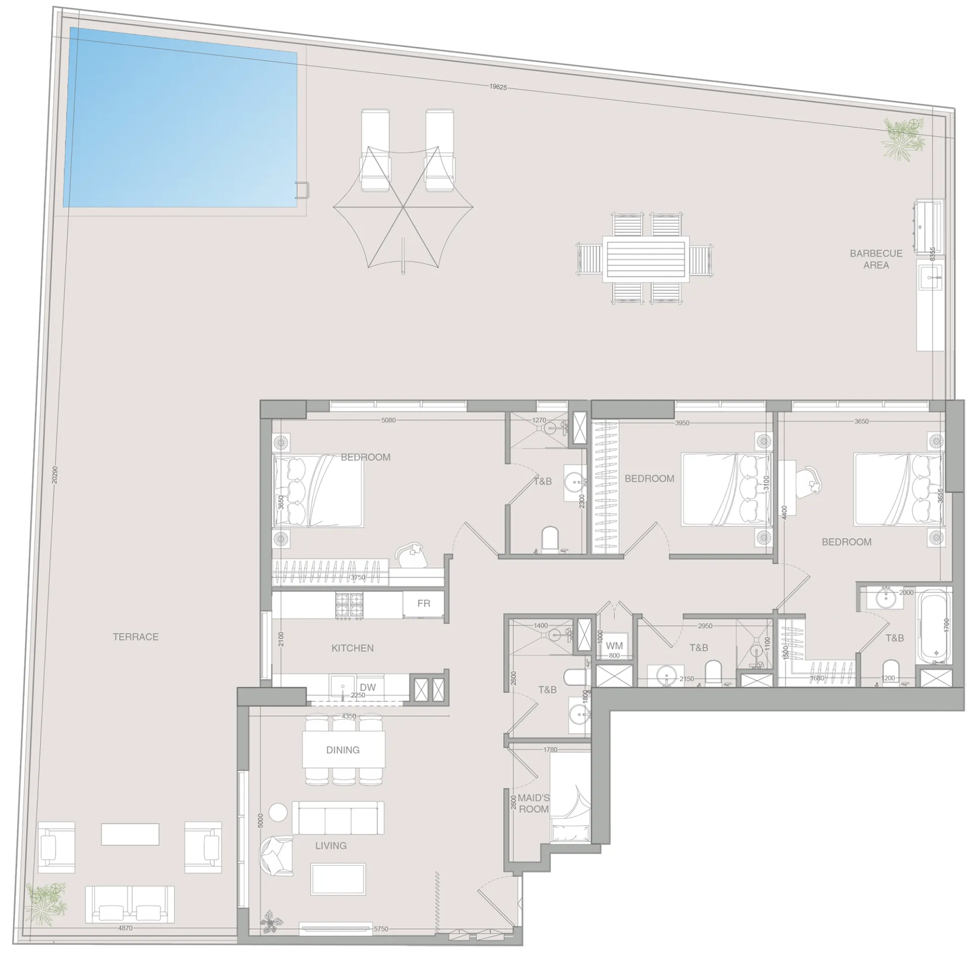3 bedroom layout