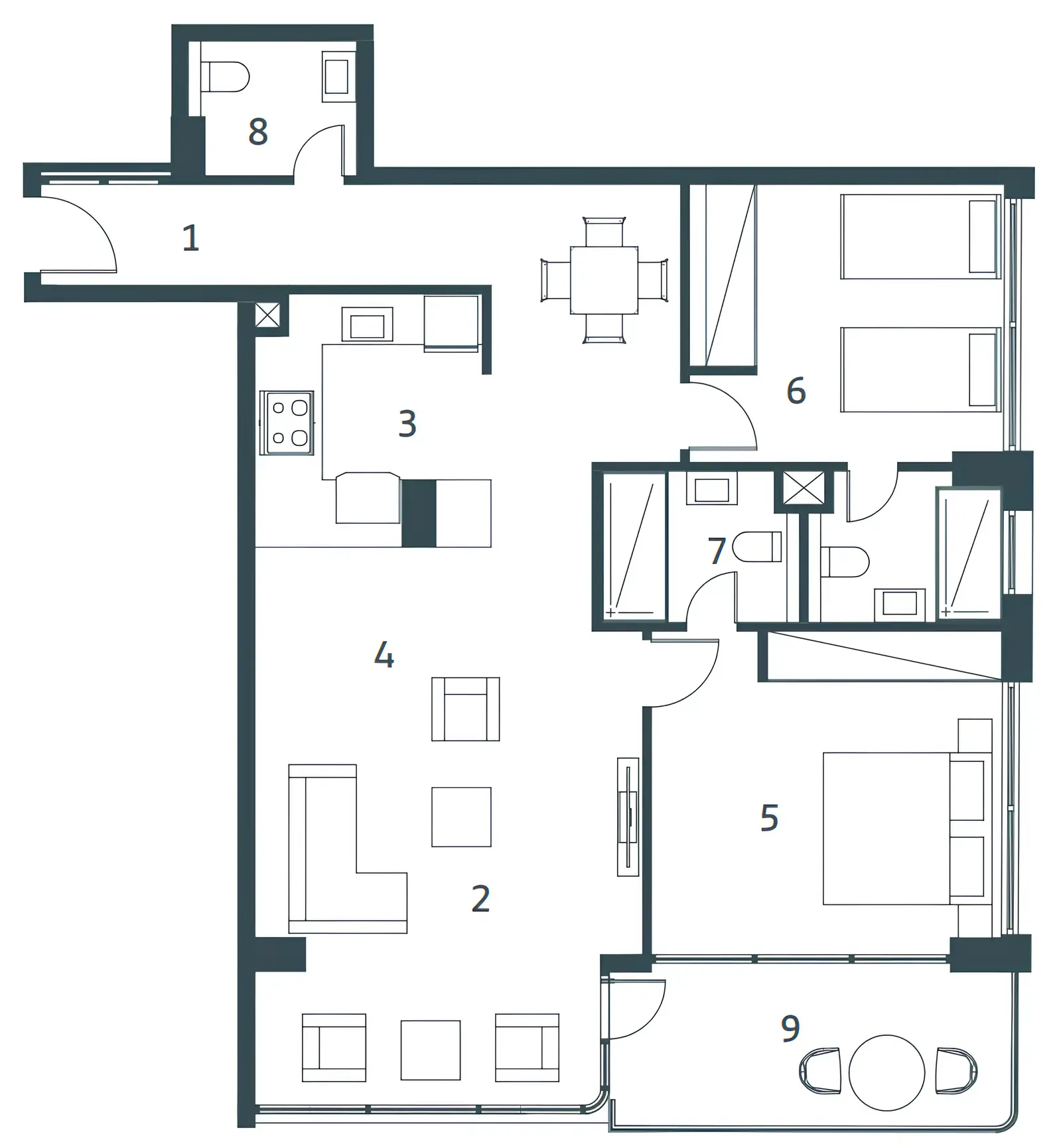 2 bedroom layout