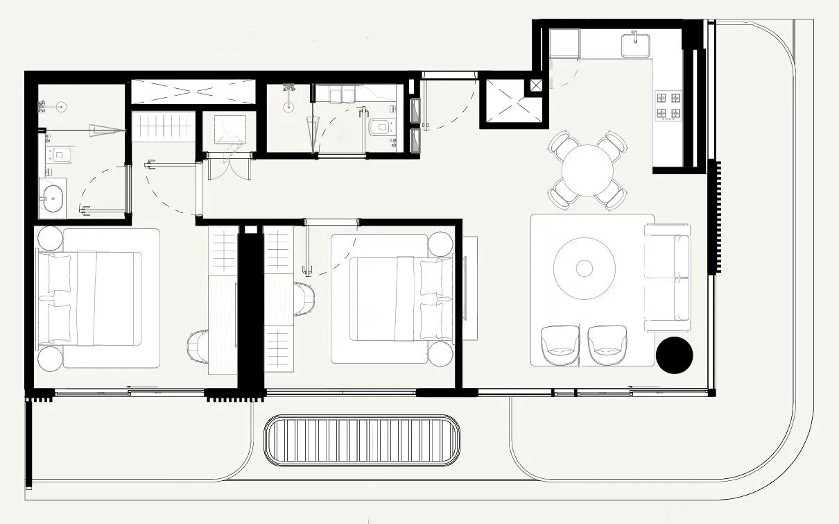 2 bedroom layout