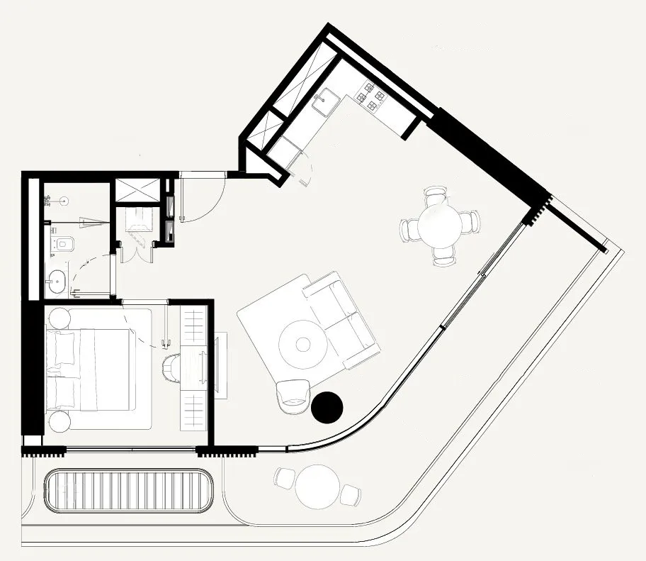 1 bedroom layout