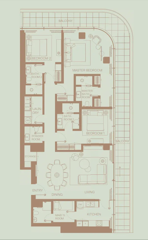 3 bedroom layout