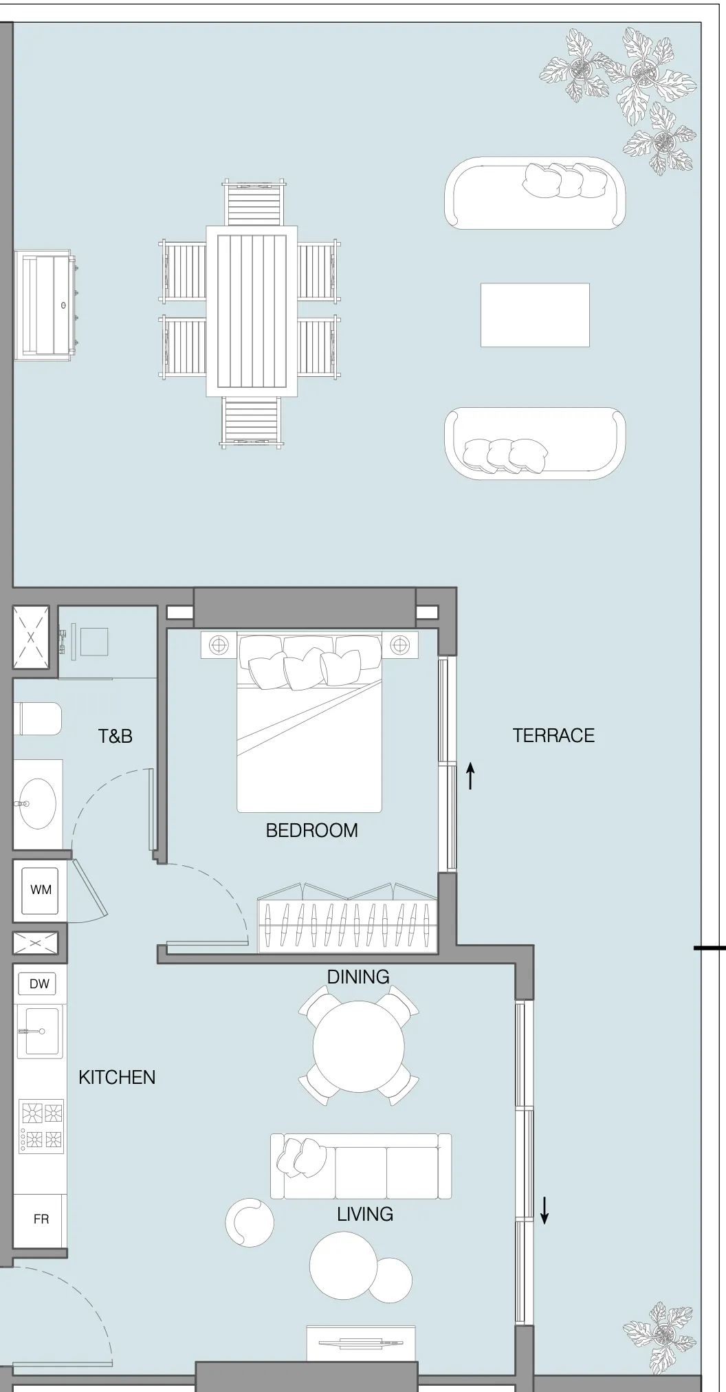 1 bedroom layout