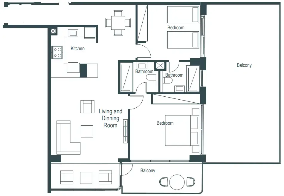 2 bedroom layout