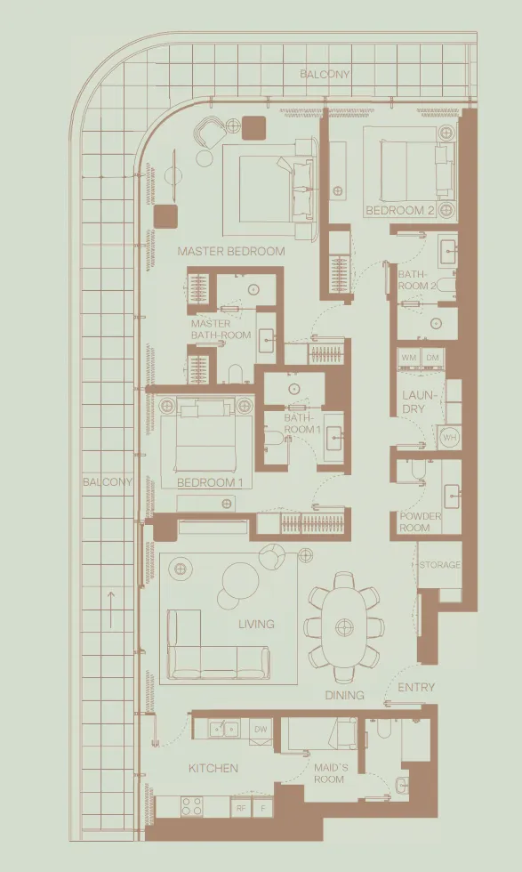 3 bedroom layout