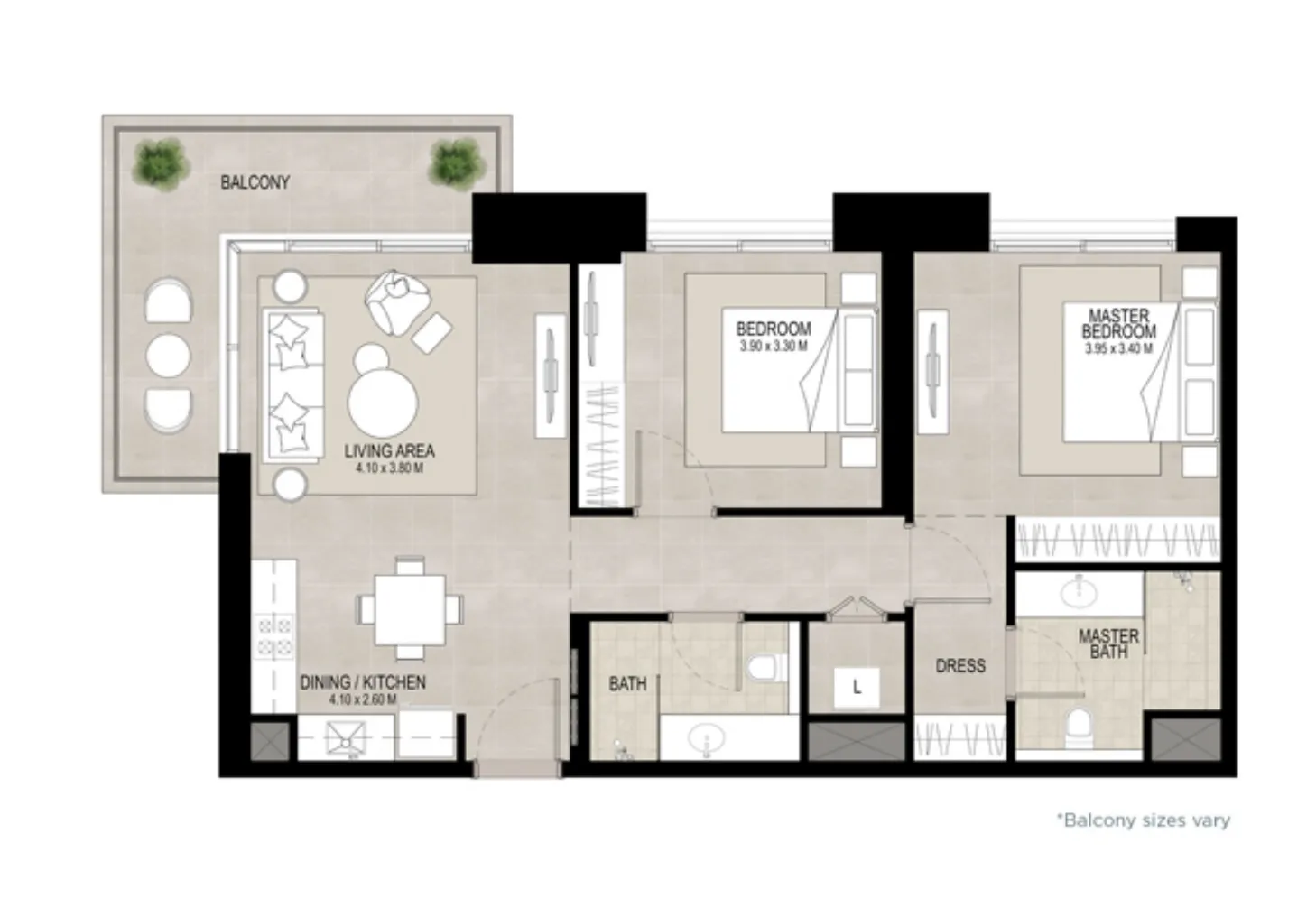 2 bedroom layout