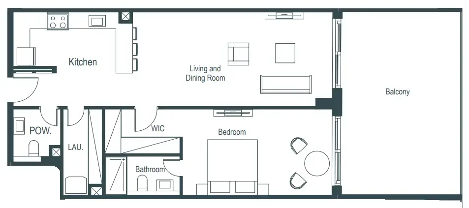 1 bedroom layout