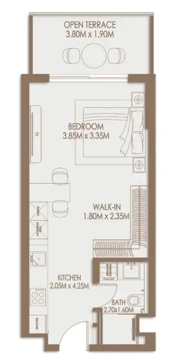 0 bedroom layout