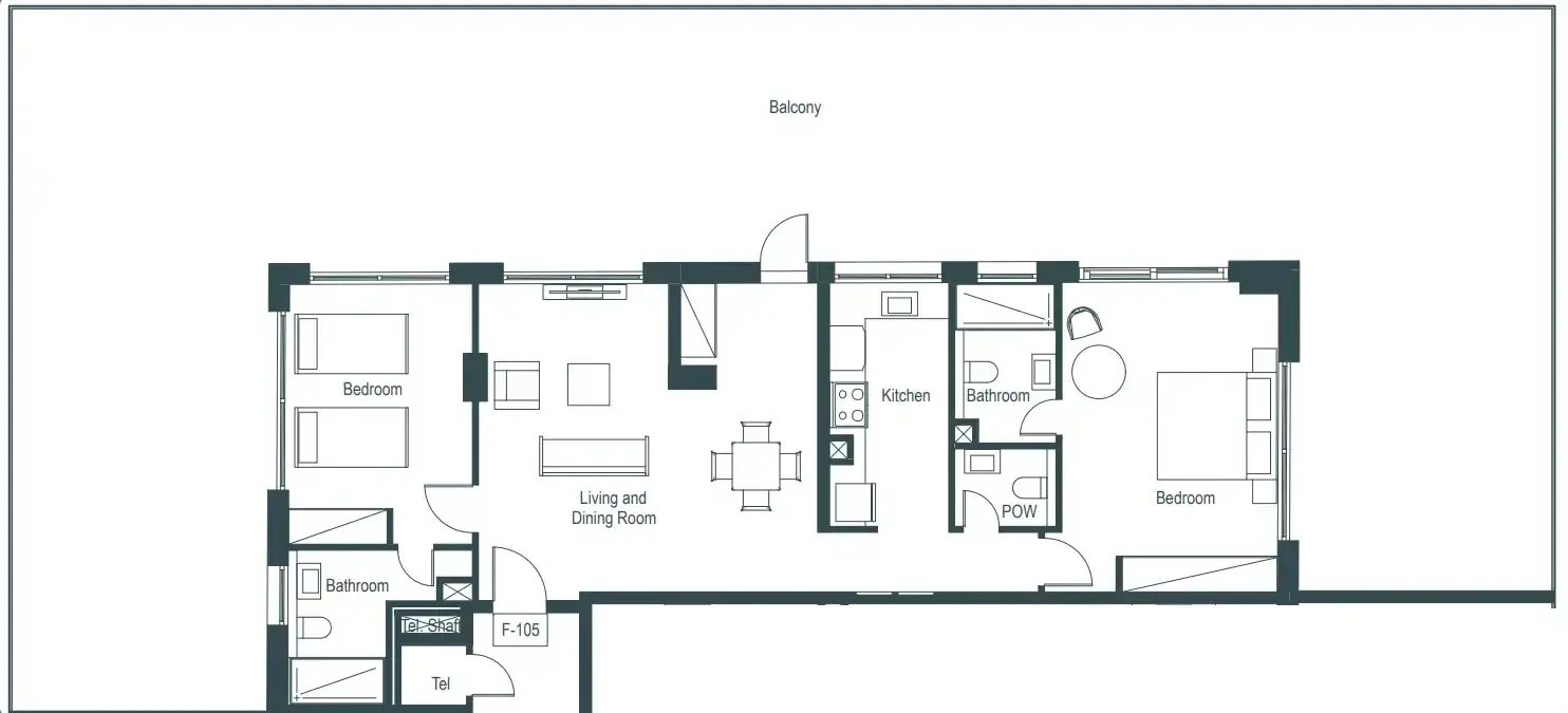 2 bedroom layout