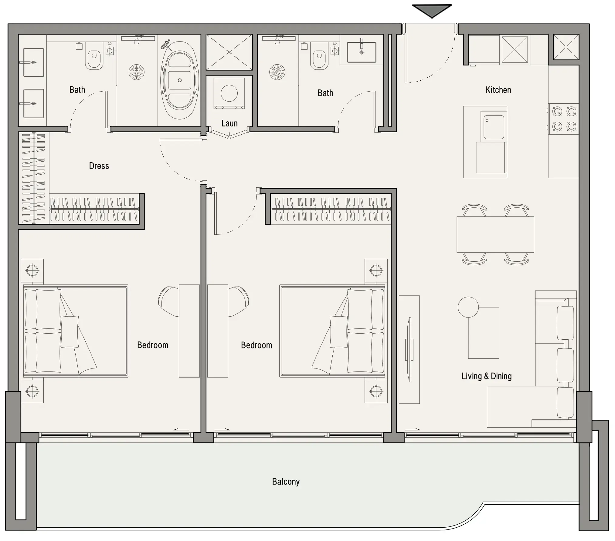 2 bedroom layout