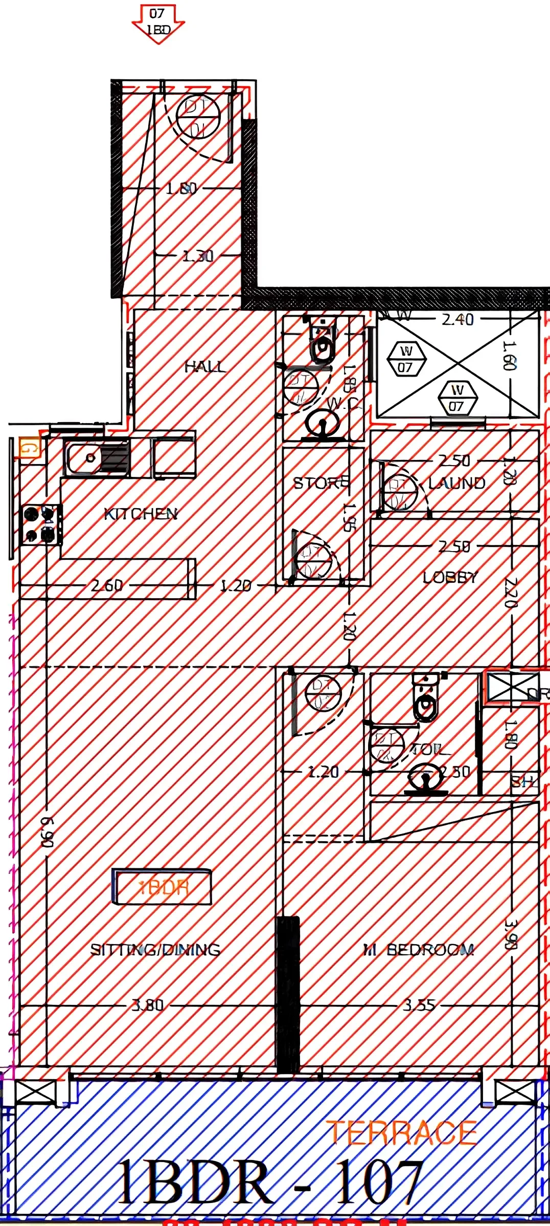1 bedroom layout
