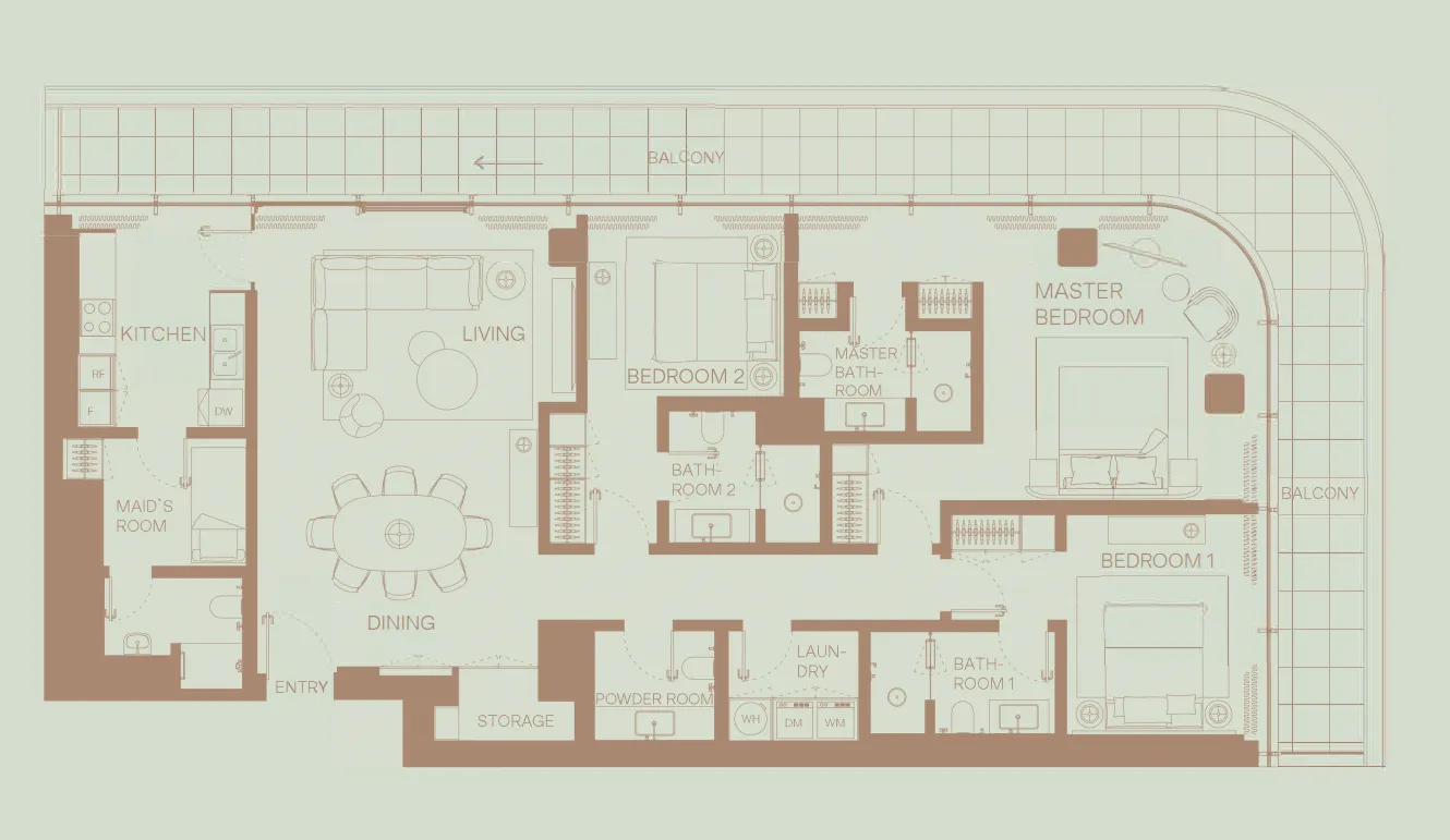 3 bedroom layout