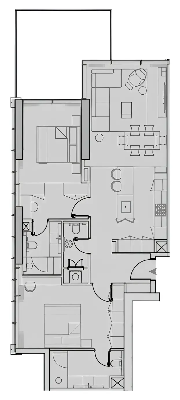 2 bedroom layout