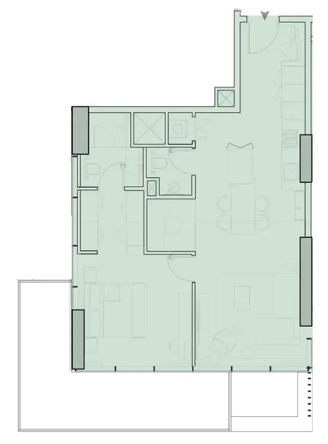 1 bedroom layout