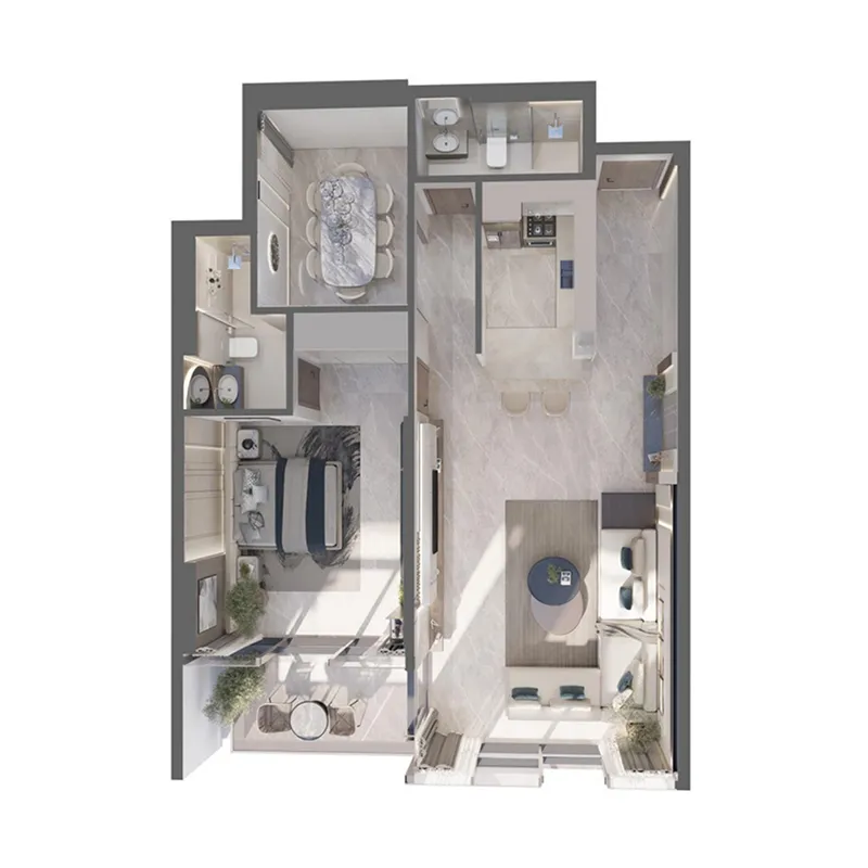 1 bedroom layout