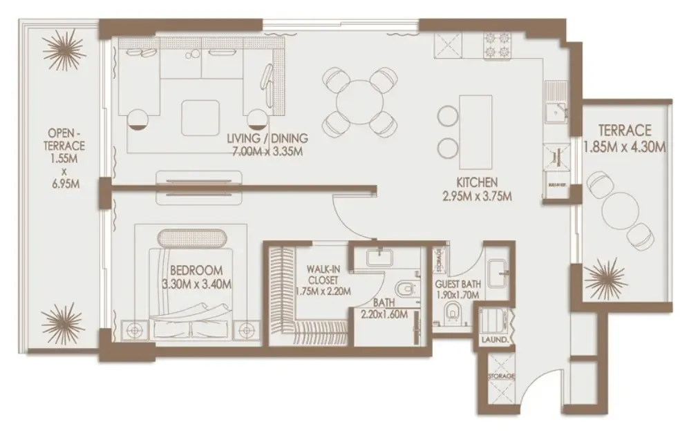 2 bedroom layout