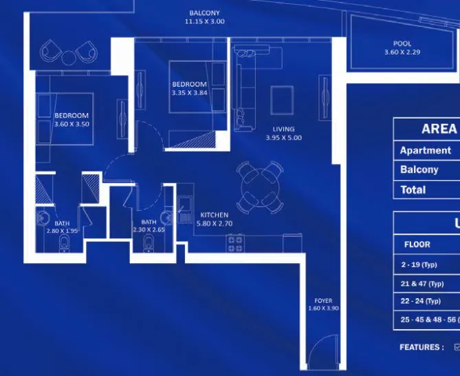 2 bedroom layout