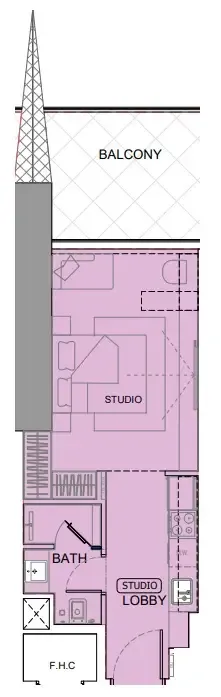 0 bedroom layout