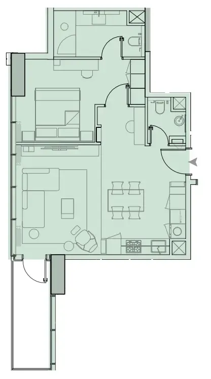 1 bedroom layout