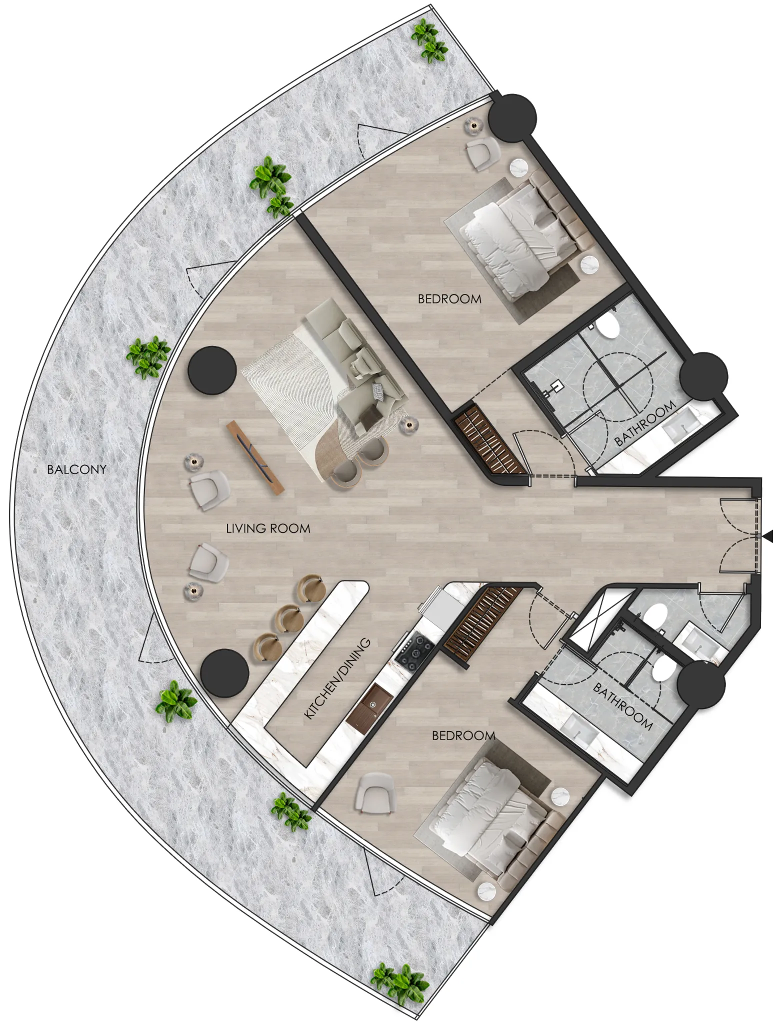 2 bedroom layout