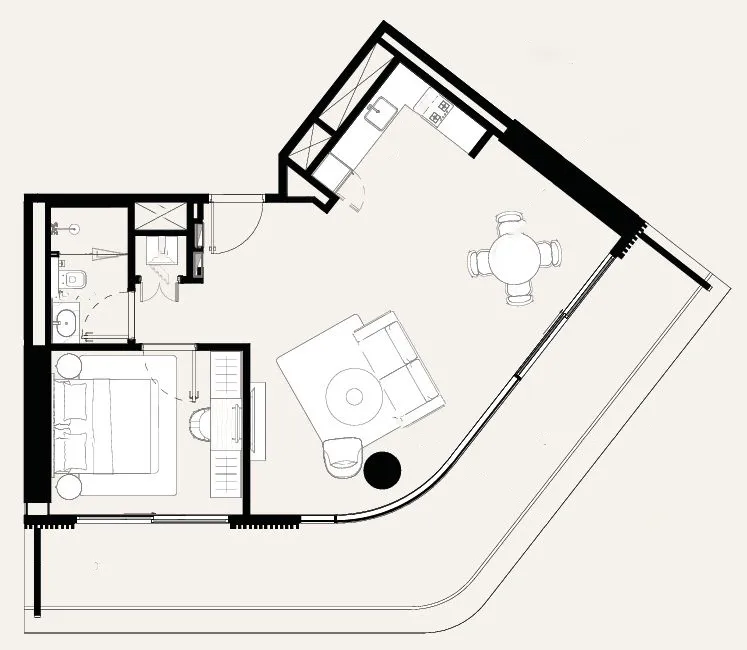 1 bedroom layout