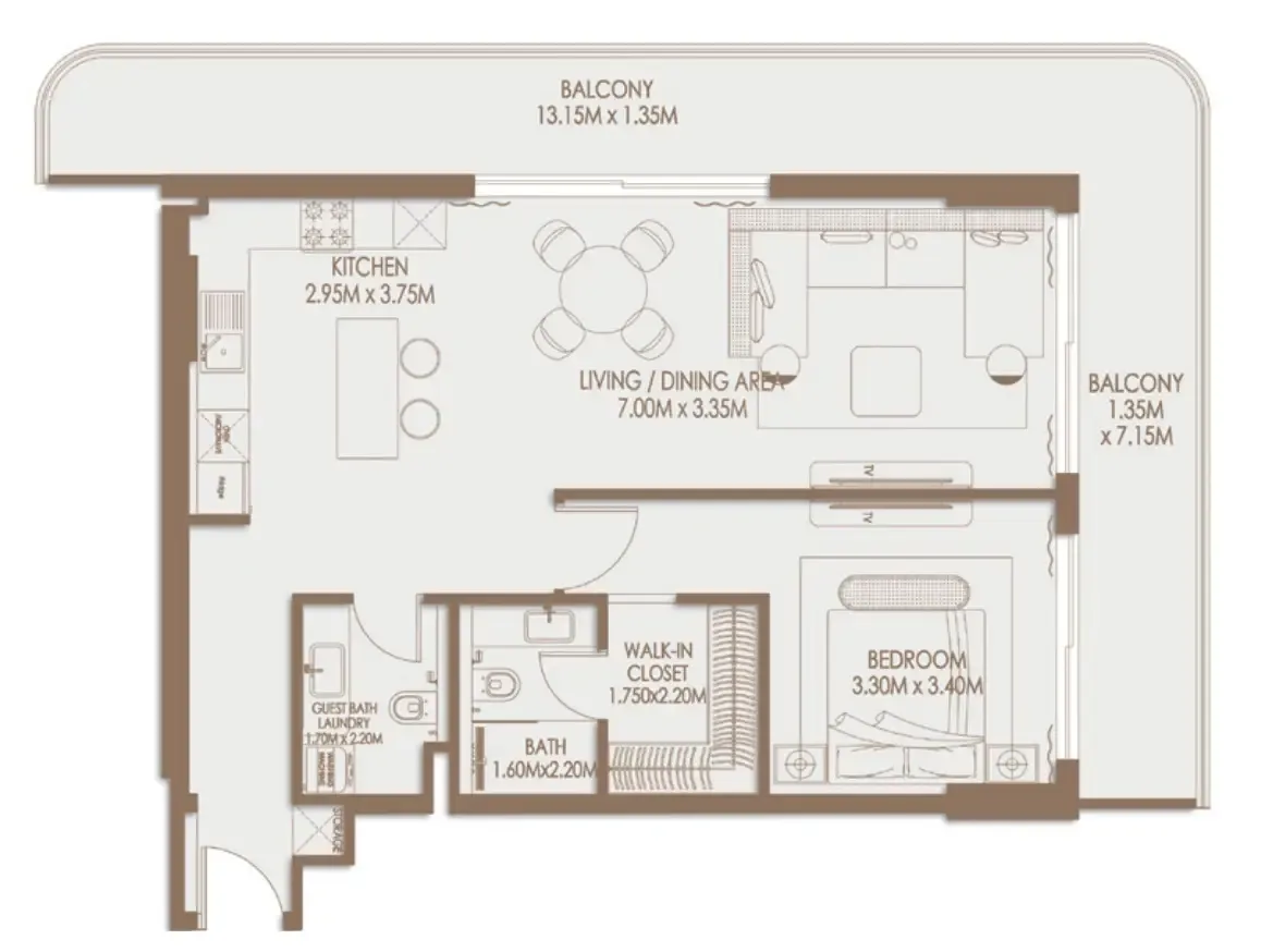 2 bedroom layout