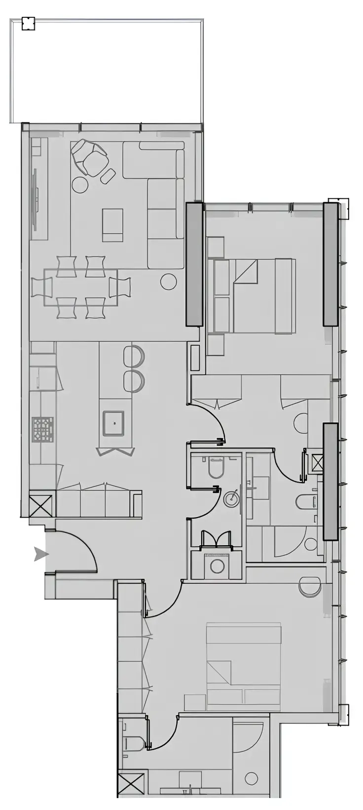 2 bedroom layout