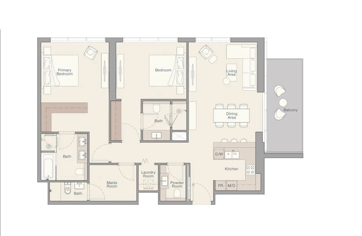 2 bedroom layout