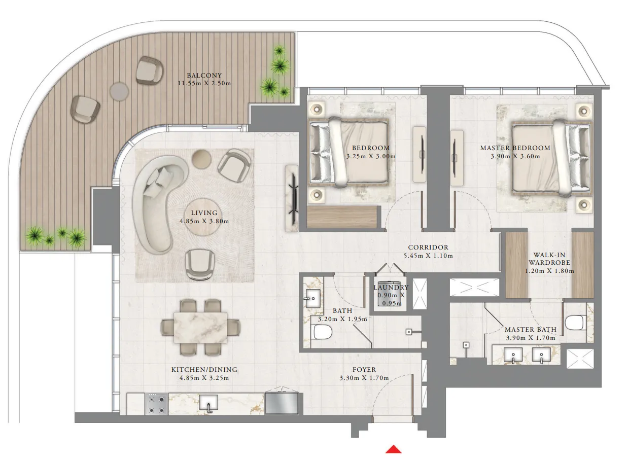2 bedroom layout